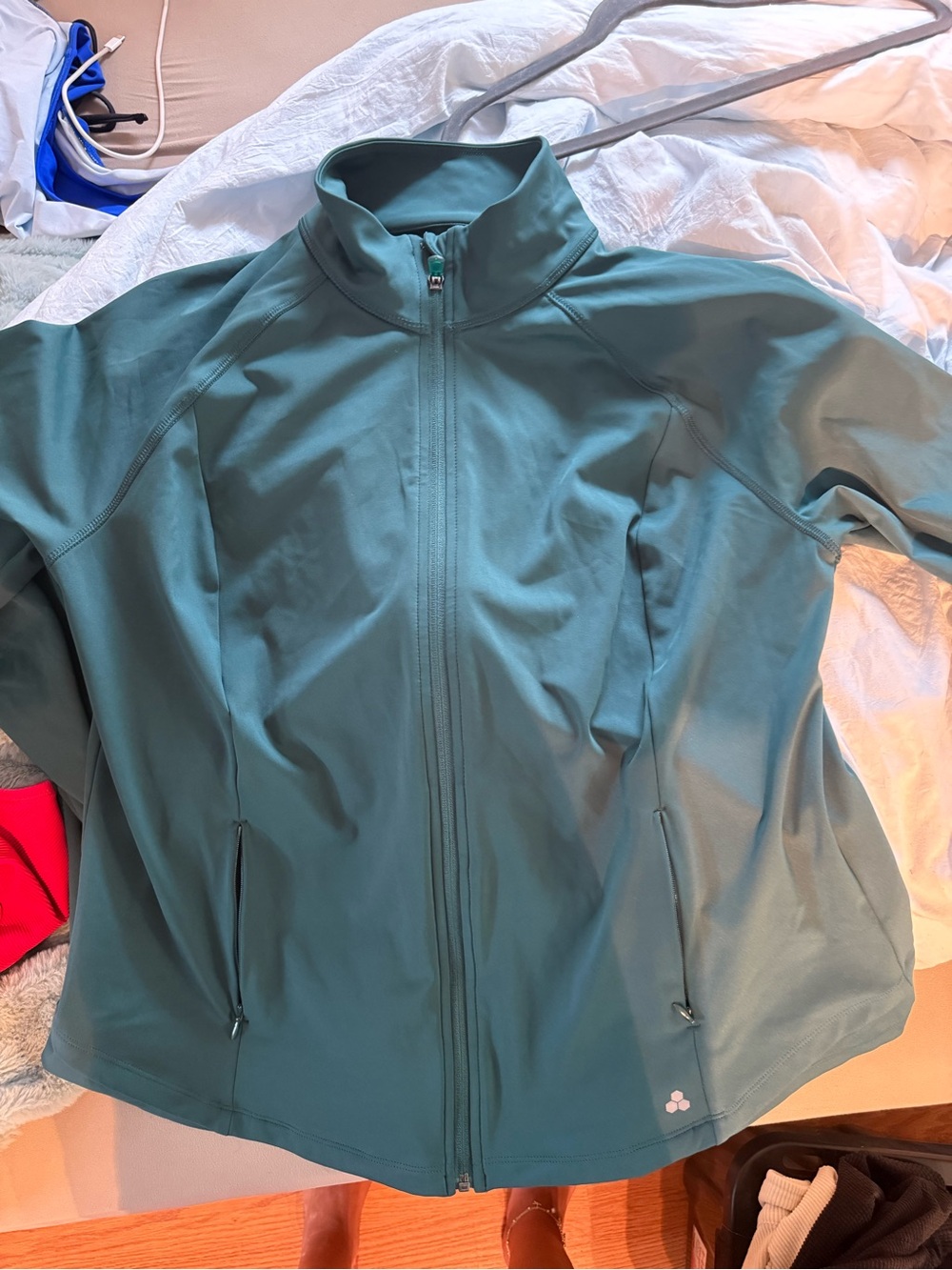 tek gear Teal Full-Zip Utility Jacket